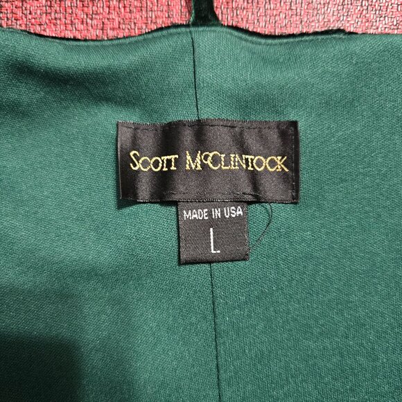 VTG 90s Scott McClintock Green Velvet & Satin Formal Gown L/10 Two Piece Glam - Picture 3 of 11